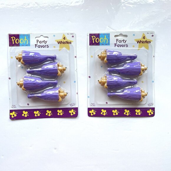 2x Vintage Winnie The Pooh Whistles Party Favors Y2K 90s Disney Grab Bag Toy - Picture 1 of 4
